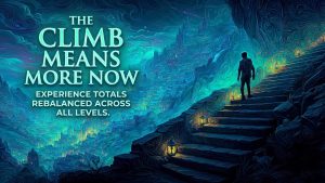 Aetolia text RPG leveling system rebalanced  experience totals adjusted across all levels to level 100