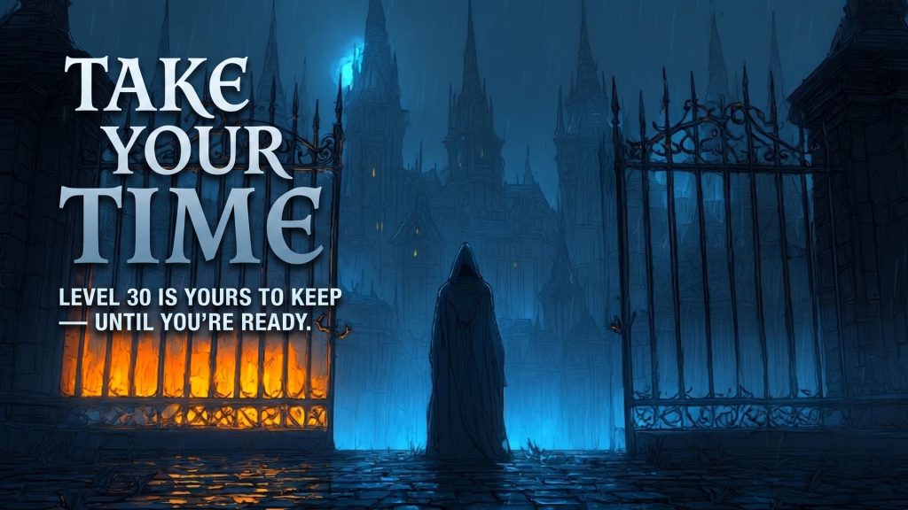Aetolia MUD newbie system – new players capped at level 30 until they choose to leave newbiehood