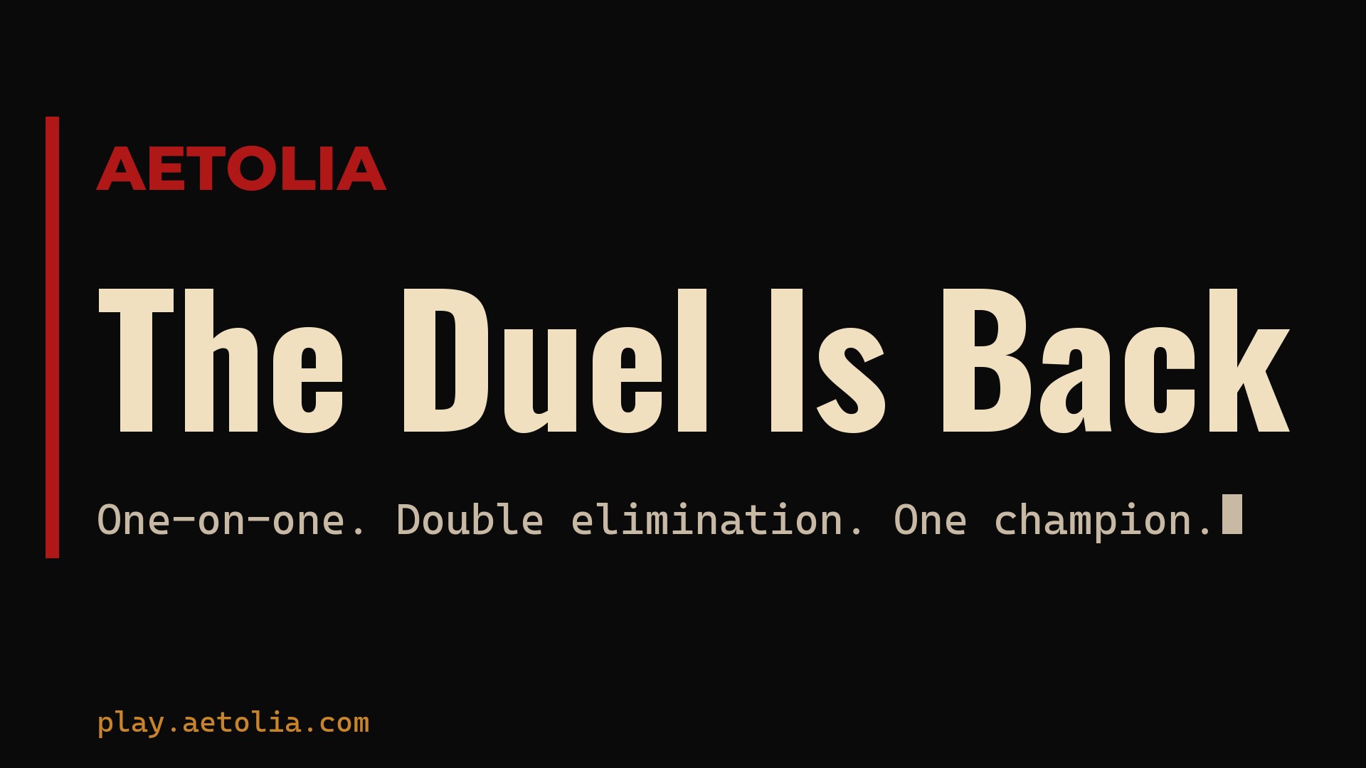 Aetolia The Duel PvP Tournament May 2026 - Aetolia the Midnight Age Aetolia Duel PvP tournament double elimination one on one