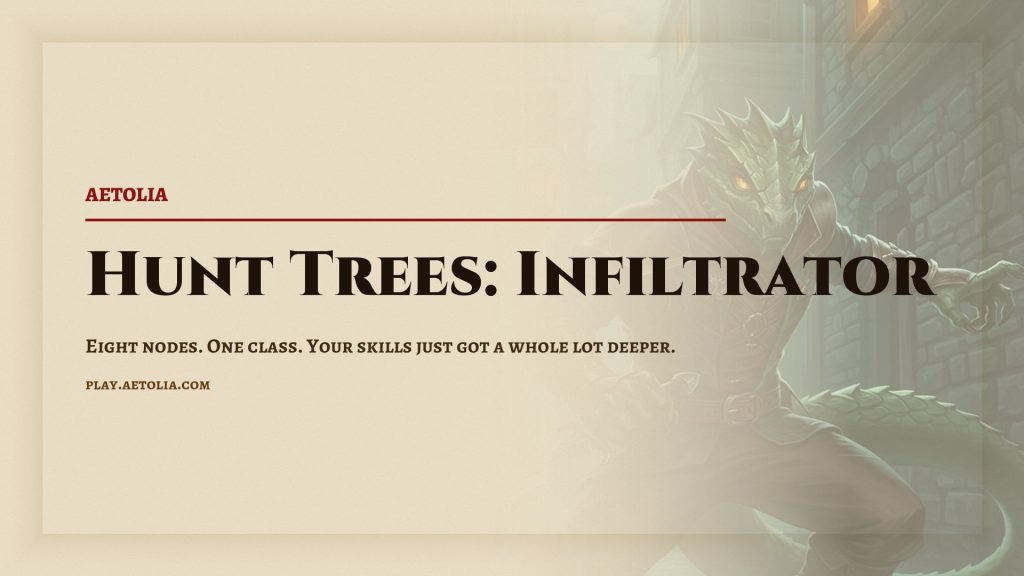 Aetolia infiltrator hunt tree announcement card
