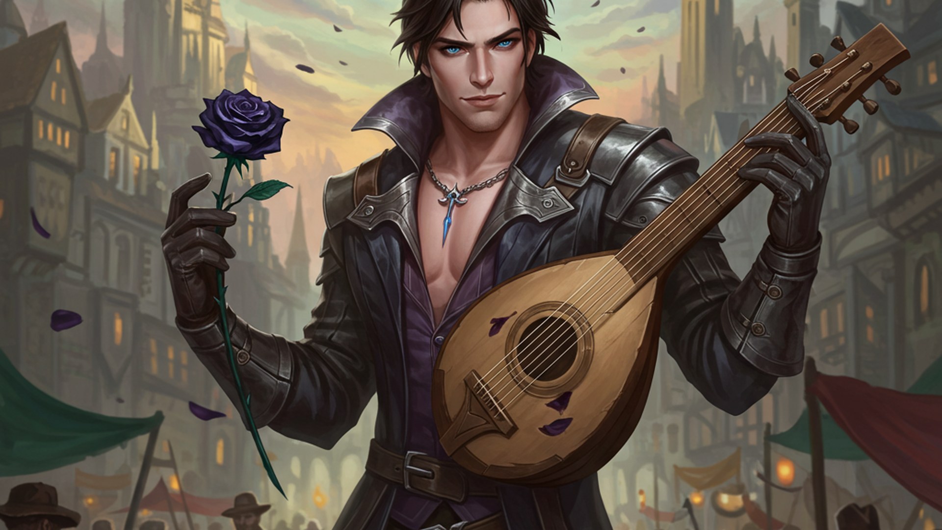 Aetolia Bard class hero - Aetolia the Midnight Age Bard of Aetolia class portrait