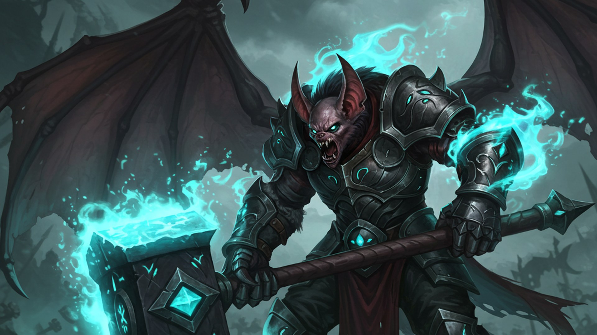 Carnifex of Aetolia armored death knight figure wielding a glowing maul
