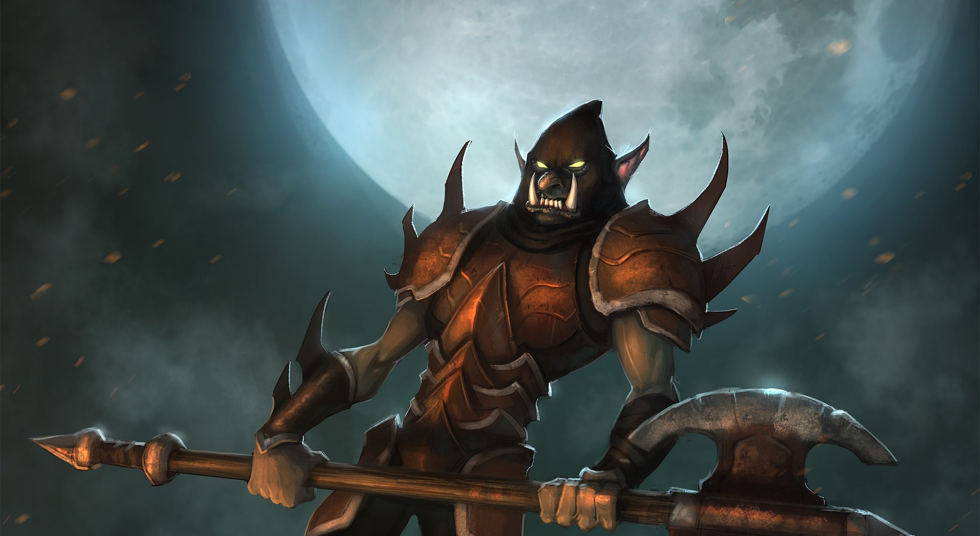 A seven foot Troll brawler with intimidating frame corruption born from the frigid northlands