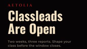 Aetolia June 2026 classleads open   two weeks to submit three reports