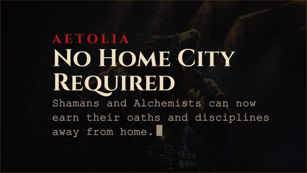 Aetolia Shaman oaths and Alchemist disciplines obtainable outside home cities
