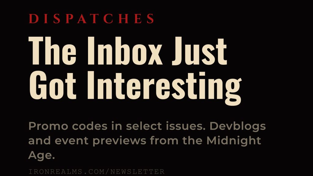 Aetolia newsletter - promo codes in select issues, devblogs and event previews from the Midnight Age