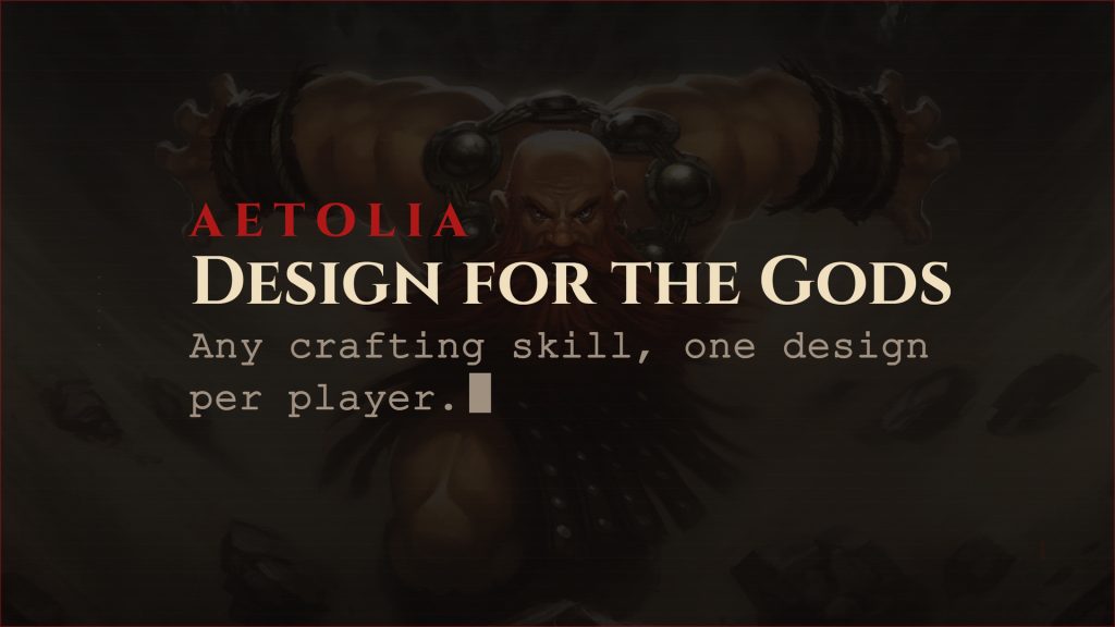 Aetolia announce card for the 25th Birthday Design Contest: any crafting skill, one design per player